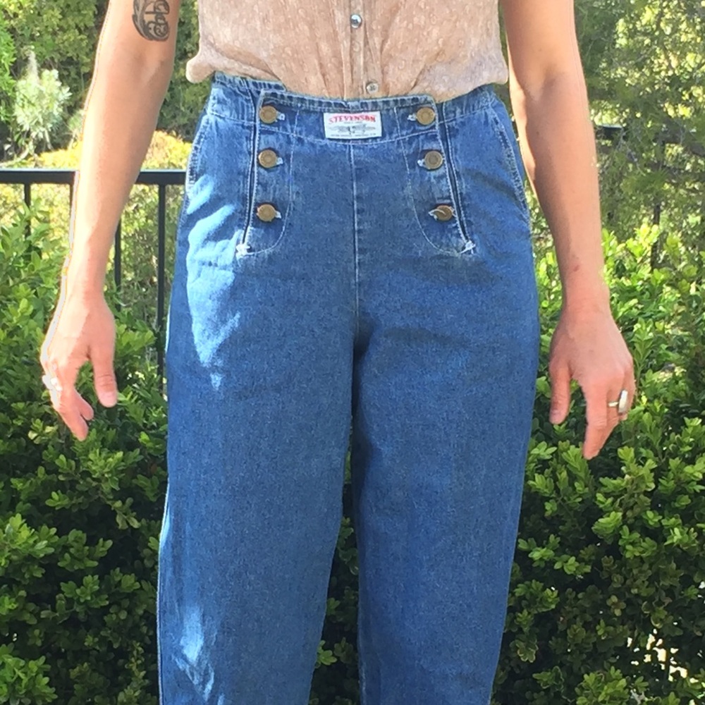 Stevenson Stovepipe Sailor Pants Lace-up Back